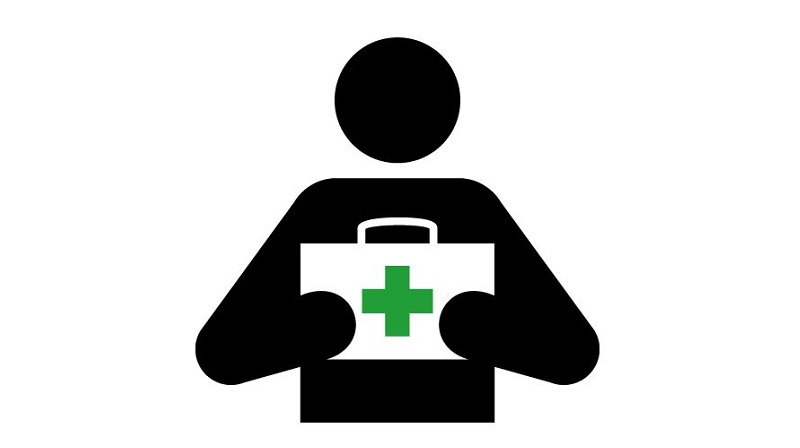 First Aid Man Icon Black